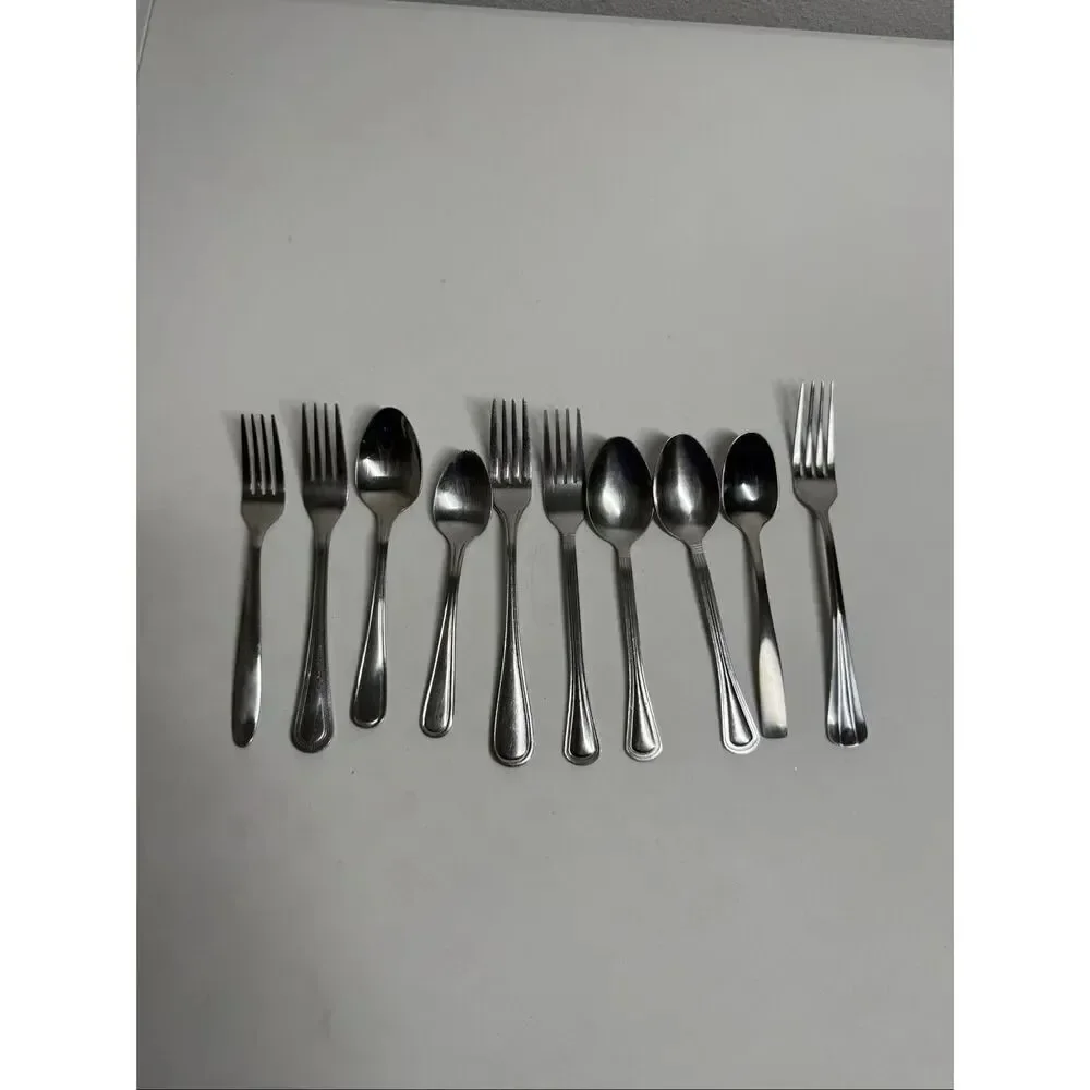 Set Of 10 Stainless Vintage Flatware Mixed